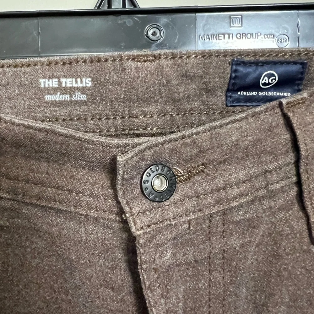AG Adriano Goldschmied Tellis Modern Slim Pants Mens 32x27.5 - Brushed Brown - Picture 4 of 7